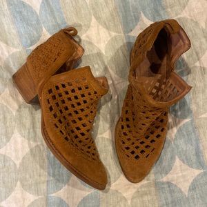 Jeffrey Campbell basket weave booties